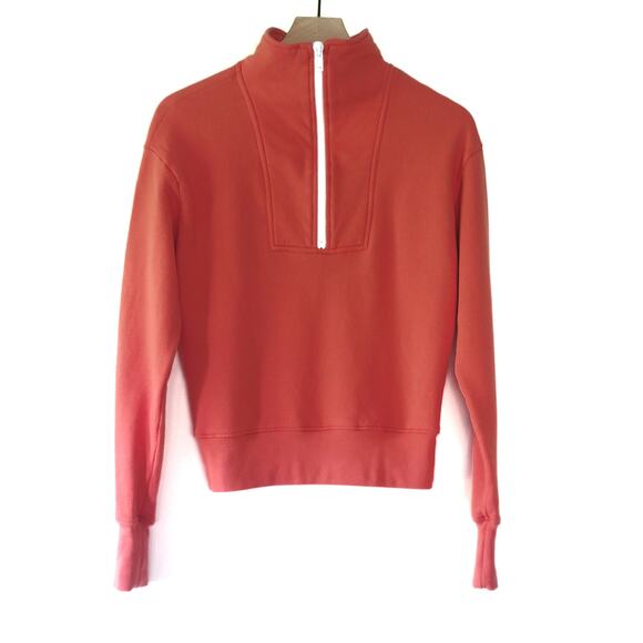 NEW Anthropologie Sundry Red Quarter-Zip Pullover - Size 1 (Small) Women's - Picture 7 of 7